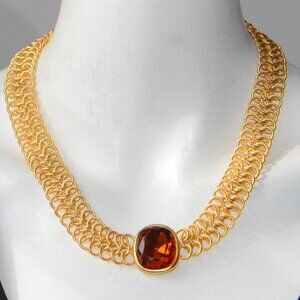 Vintage Kenneth Jay Lane Gold-tone Satin Finish Necklace